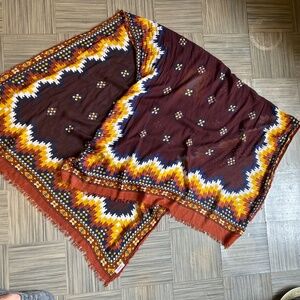 Large Mosaic Pattern Vintage Scarf/Shawl